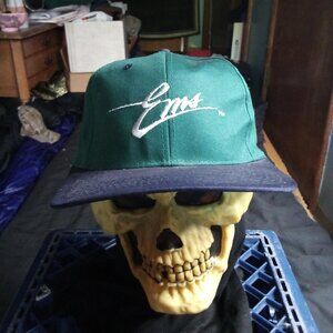 Deadstock Vintage Eugene Emeralds Two Tone Snap Hat Cap Promo